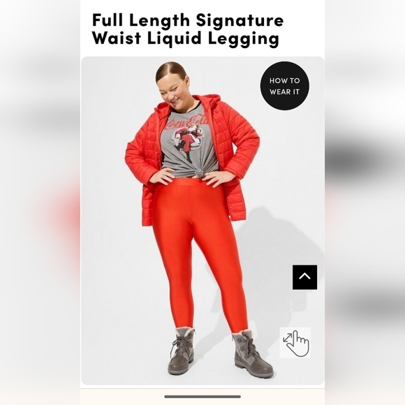 Torrid Full Length Signature Waist Red Liquid Legging 2x or 3x new! - Picture 2 of 7